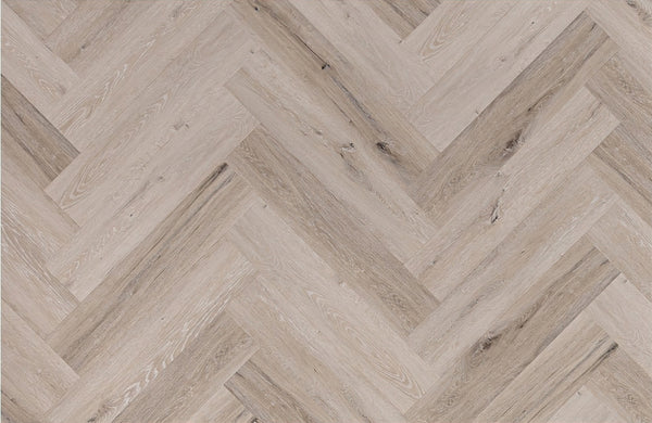 Arbor Herringbone LVT Flooring - Glacier Oak
