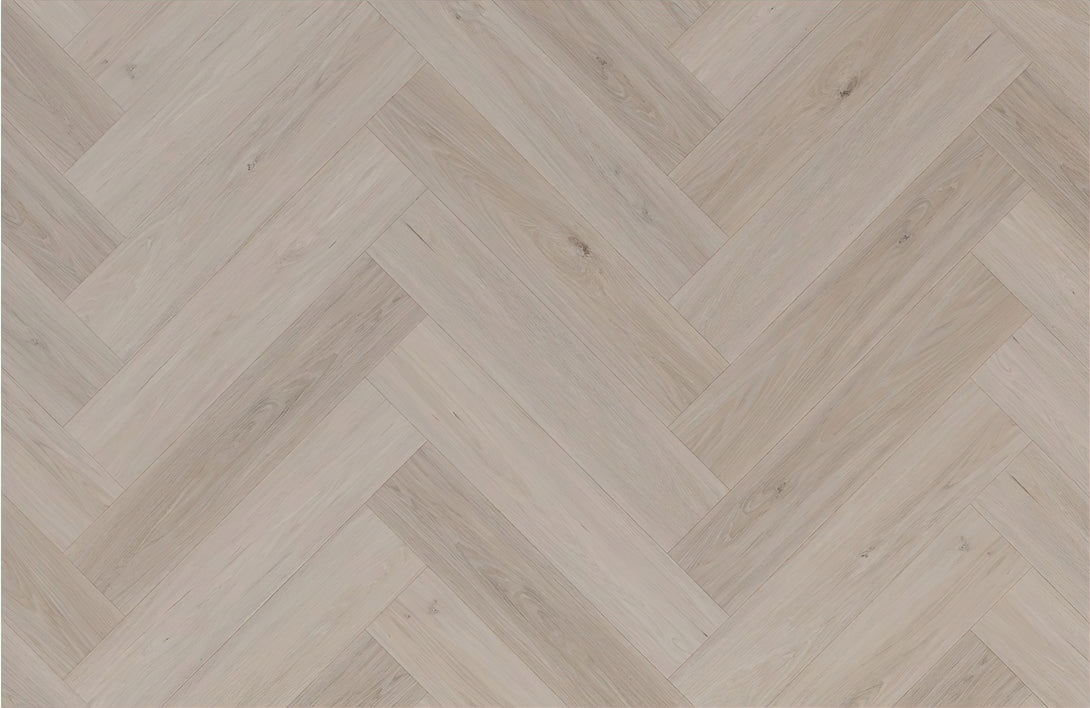 Arbor Herringbone LVT Flooring - Frosted Oak