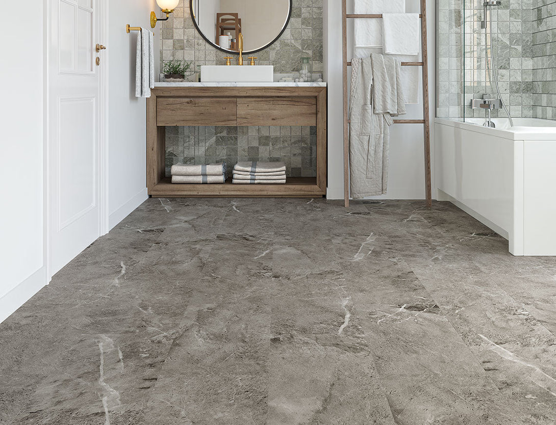 Arbor Tile Effect SPC LVT Flooring - Stone Earth Grey