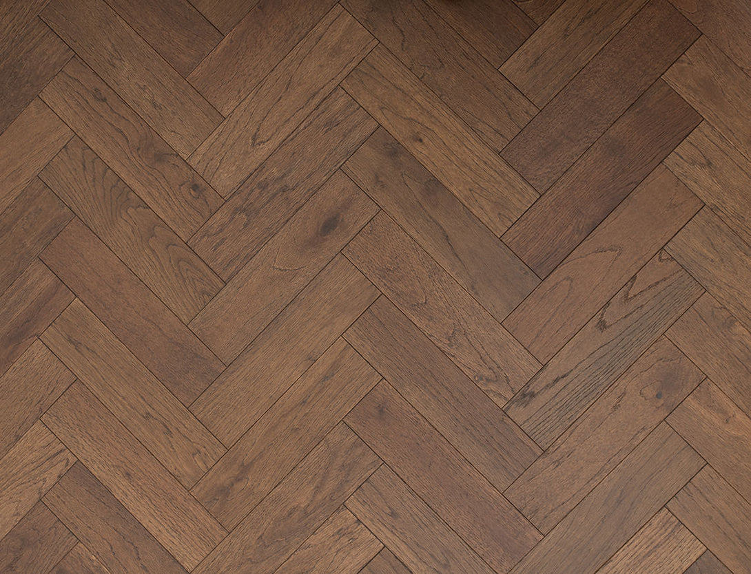 Belvedere Herringbone Engineered Wood Flooring - Cask Oak