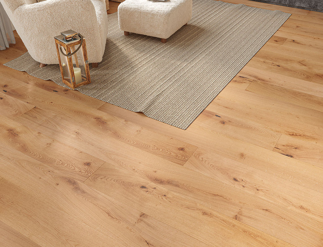 Belvedere Deluxe Straight Plank Engineered Wood Flooring - Finegrain Oak
