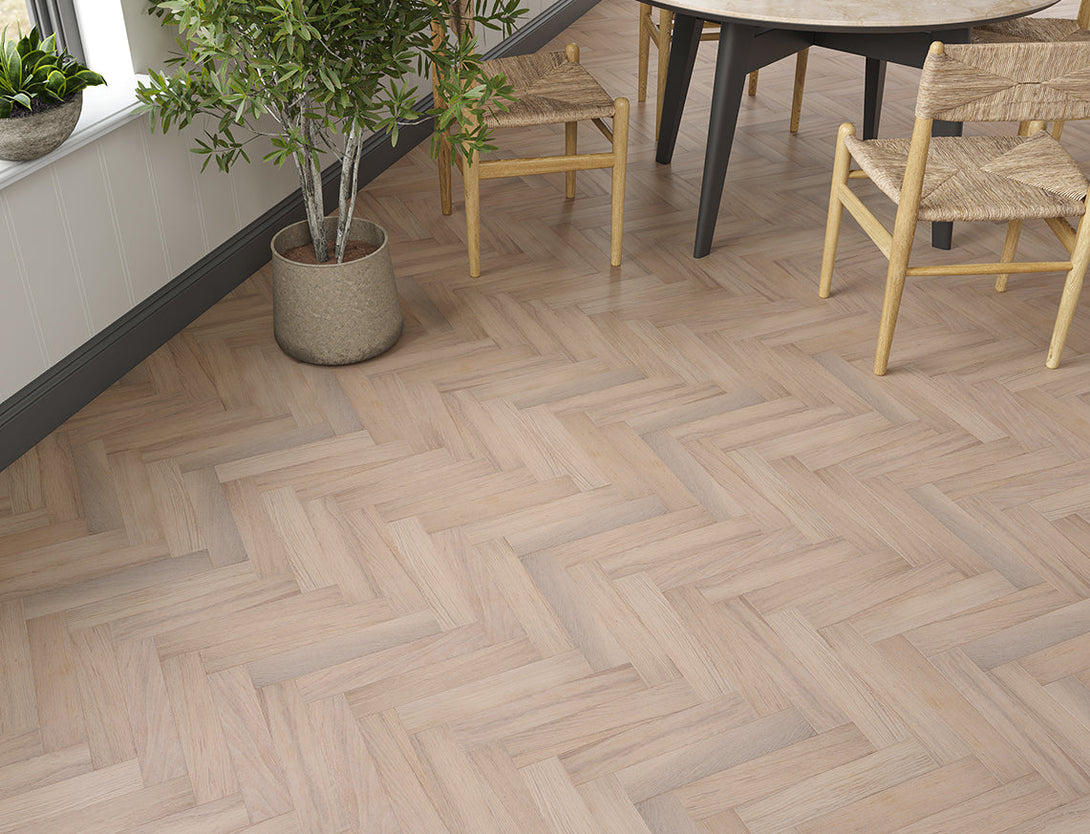 Belvedere Deluxe Parquet Engineered Wood Flooring - Chalkwash Oak