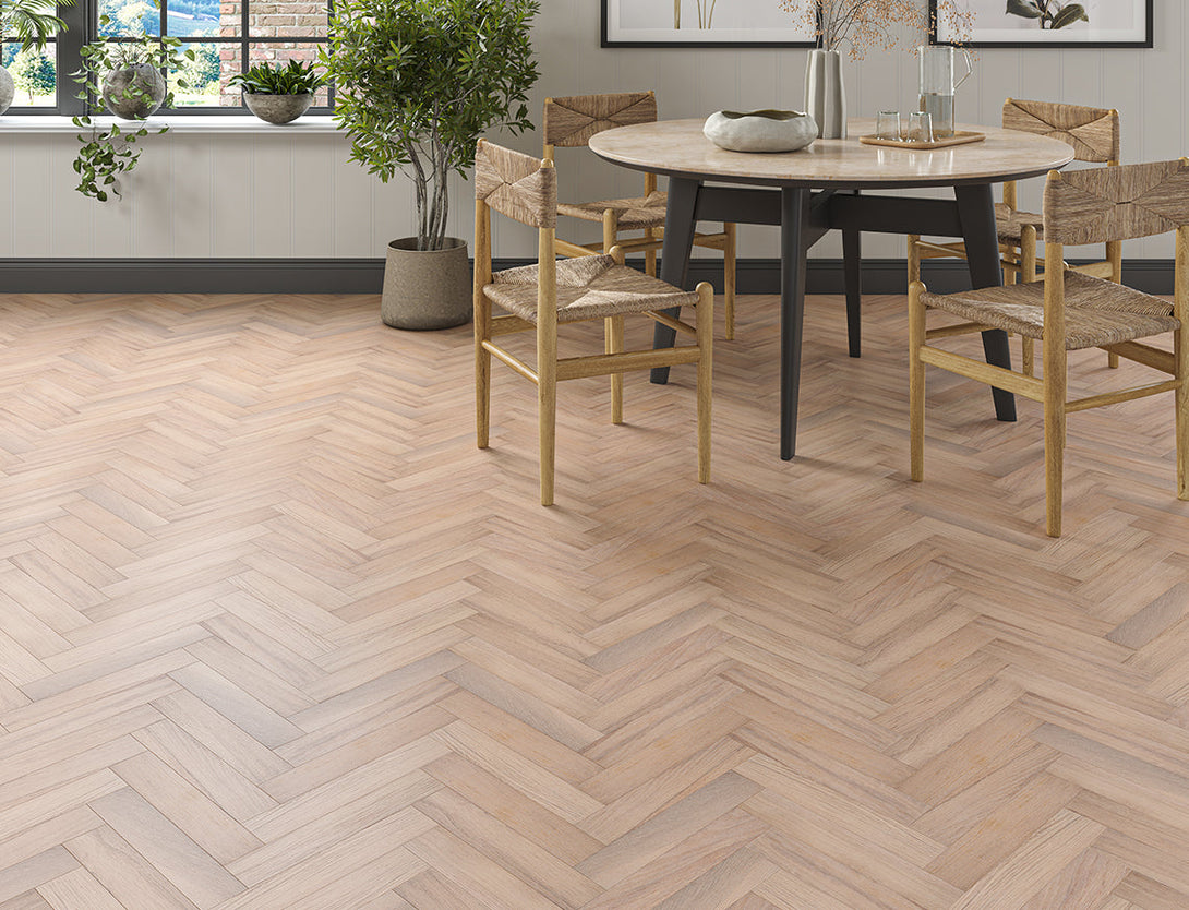 Belvedere Deluxe Parquet Engineered Wood Flooring - Chalkwash Oak