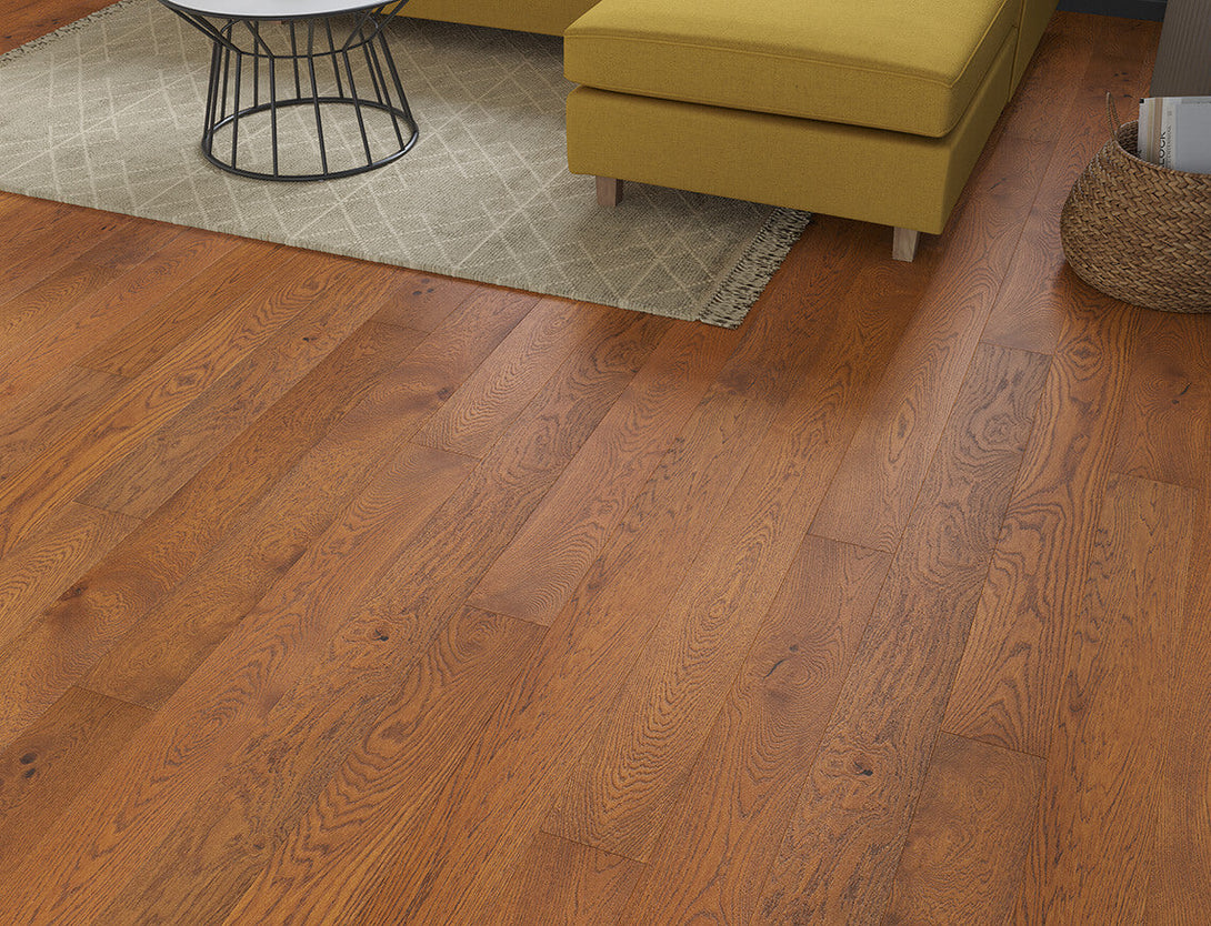 Belvedere Straight Plank Engineered Wood Flooring - Courtland Oak