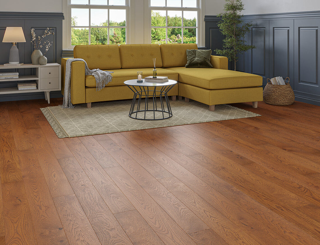 Belvedere Straight Plank Engineered Wood Flooring - Courtland Oak
