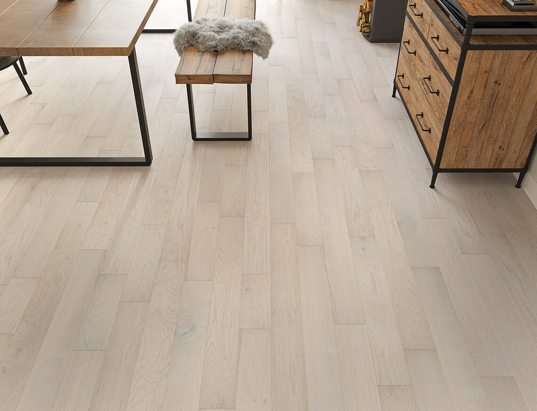 Belvedere Straight Plank Engineered Wood Flooring - Alpine White Oak