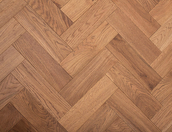 Belvedere Herringbone Engineered Wood Flooring - Antique Manor Oak