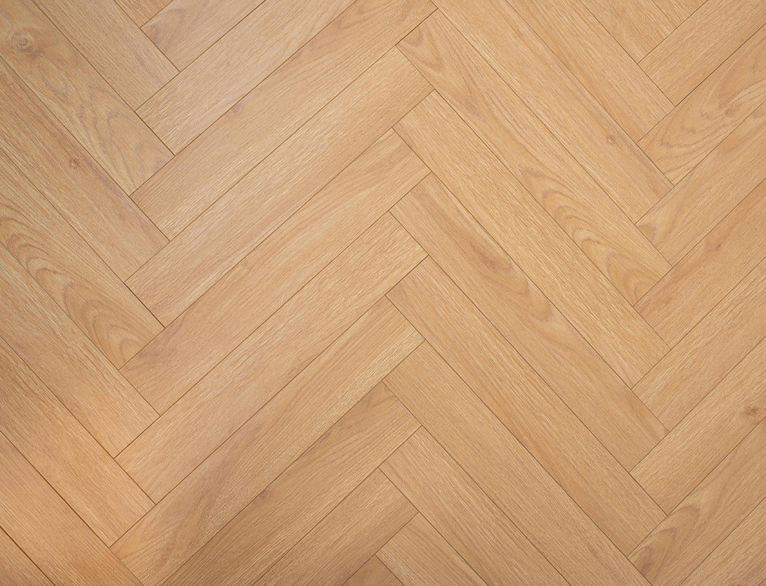 Pavilion Herringbone Laminate Flooring - Golden Blonde Oak