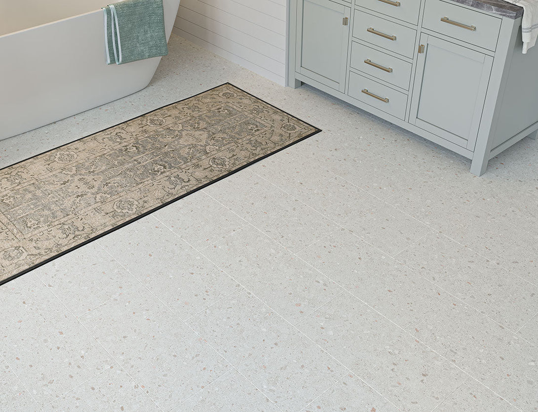 Arbor Tile Effect SPC LVT Flooring - Verona White Terrazzo