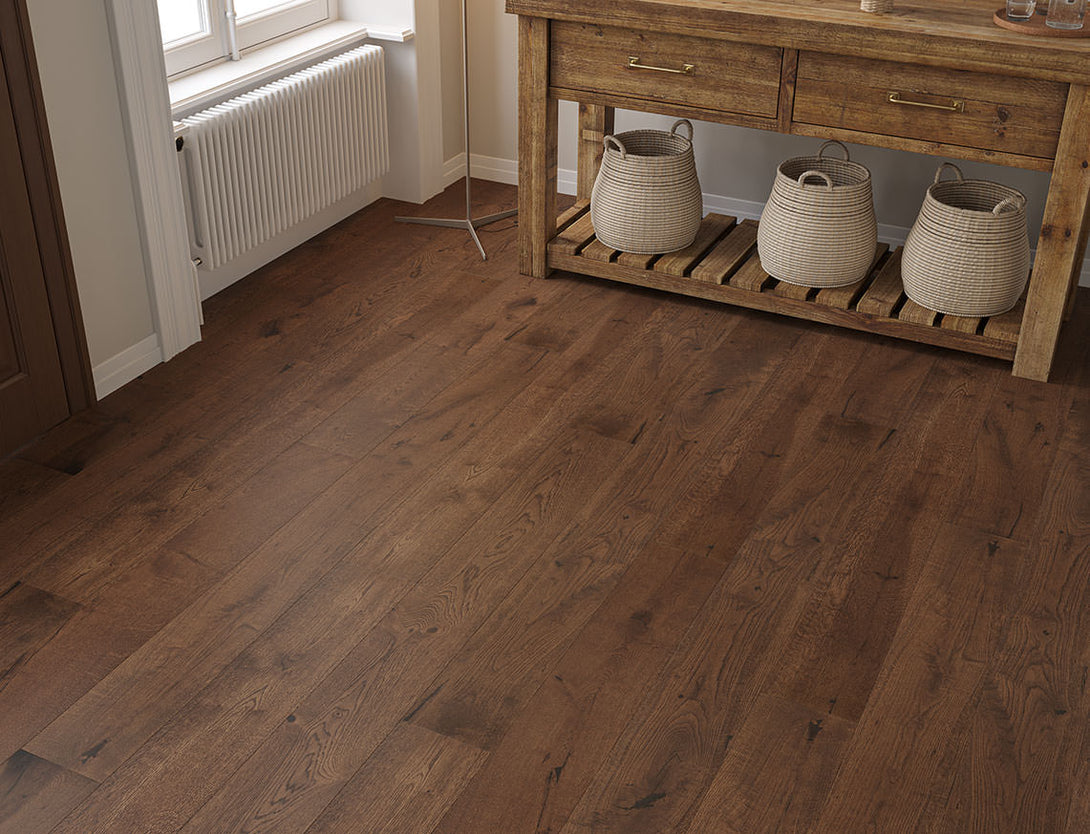 Belvedere Deluxe Straight Plank Engineered Wood Flooring - Moorland Oak