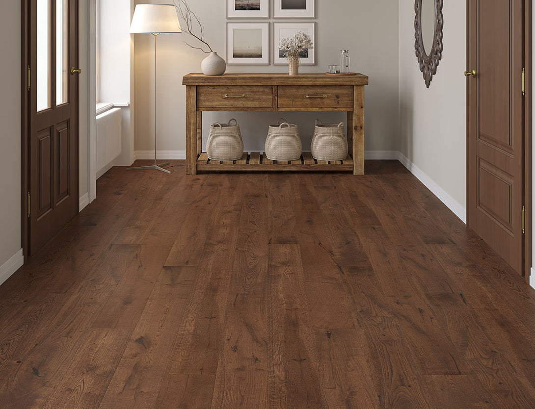 Belvedere Deluxe Straight Plank Engineered Wood Flooring - Moorland Oak