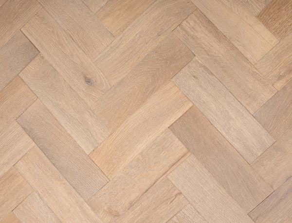 Belvedere Herringbone Engineered Wood Flooring - Smoked Pearl Oak