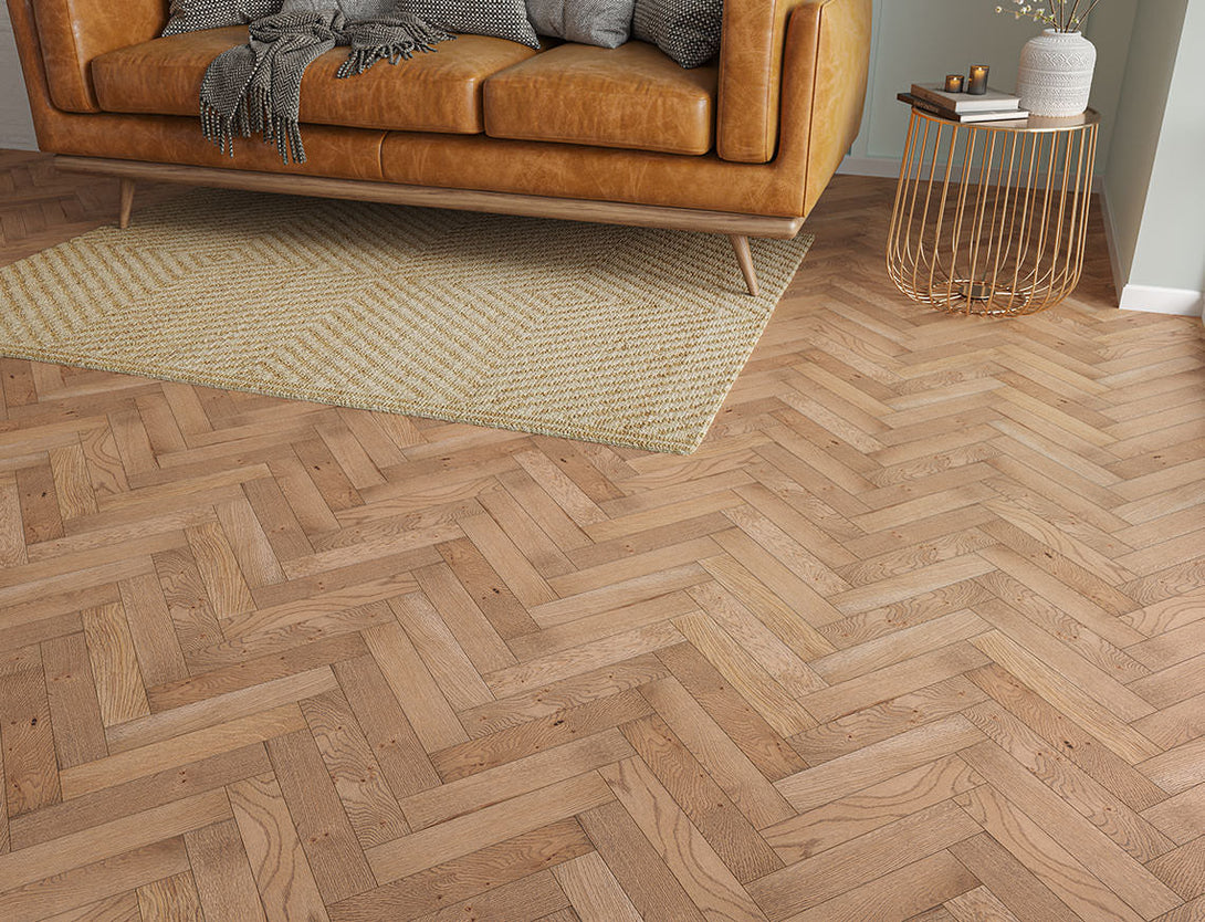 Belvedere Deluxe Parquet Engineered Wood Flooring - Cinder Oak