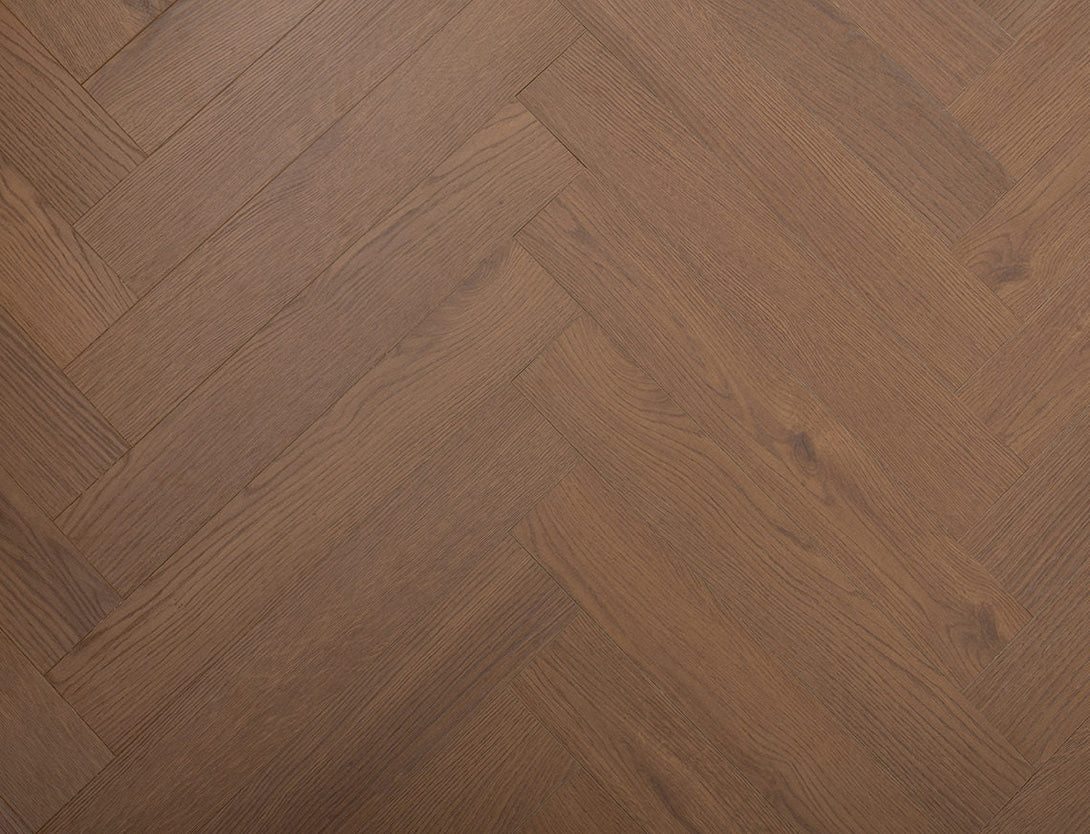 Pavilion Herringbone Laminate Flooring - Cacao Oak