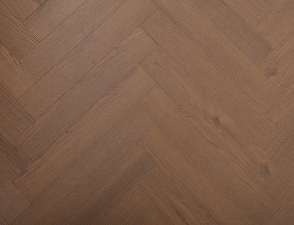 Pavilion Herringbone Laminate Flooring - Cacao Oak