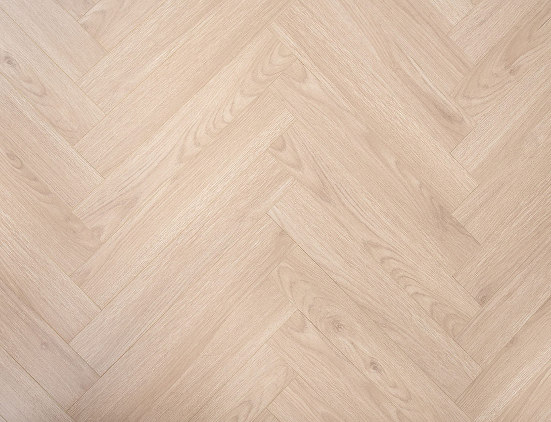 Pavilion Herringbone Laminate Flooring - Greige Oak