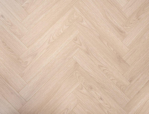 Pavilion Herringbone Laminate Flooring - Greige Oak