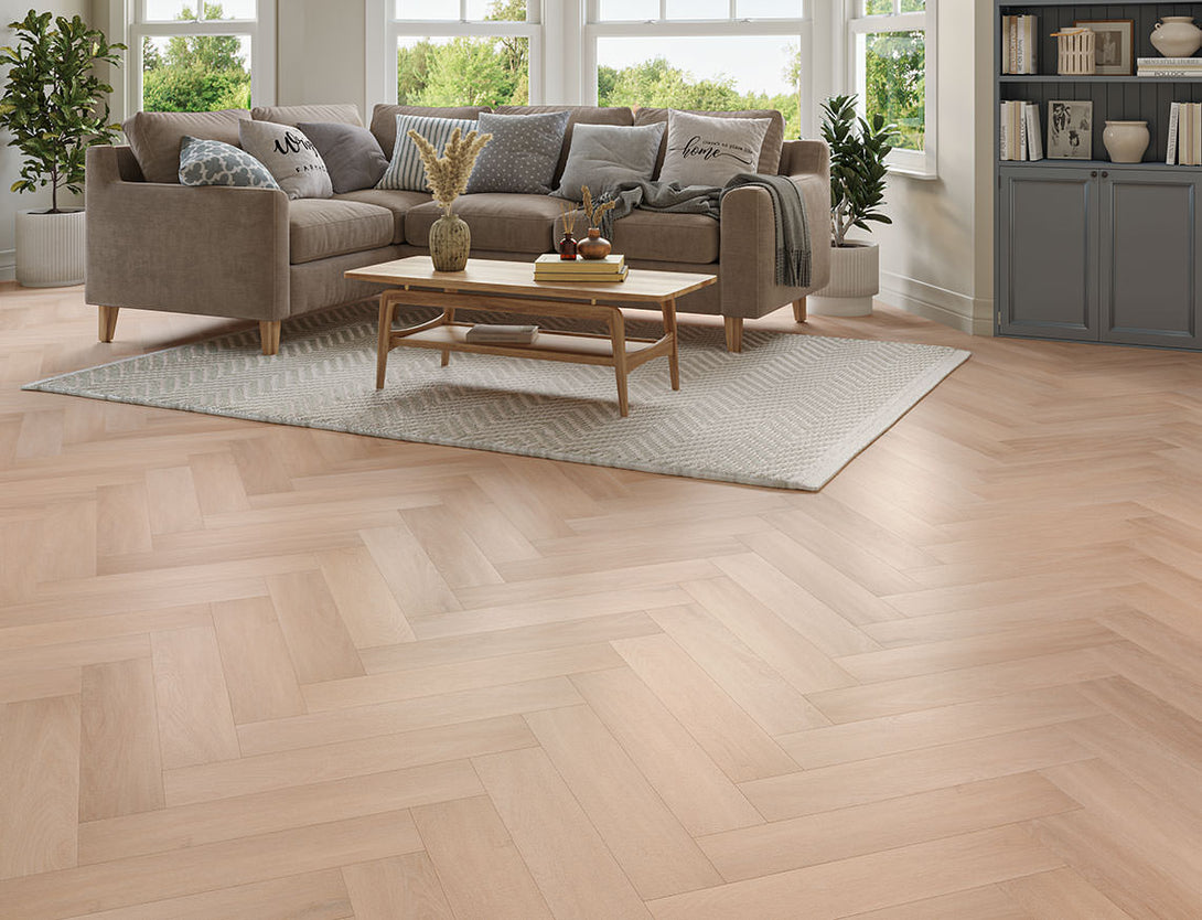 Arbor Herringbone SPC LVT Flooring - Sable Oak