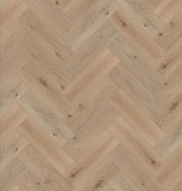 Urban Living Herringbone LVT Flooring - Mountain Oak Parquet