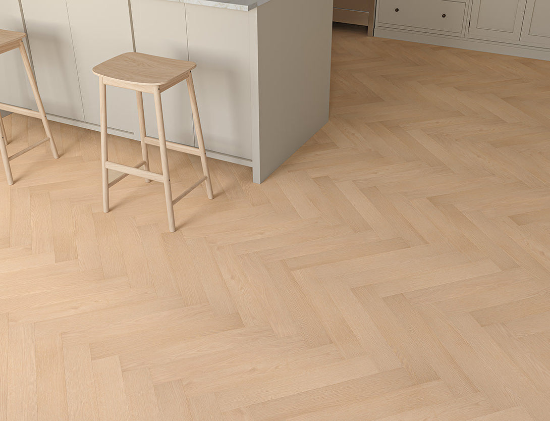 Pavilion Deluxe Herringbone Laminate Flooring - Amber Honey Oak