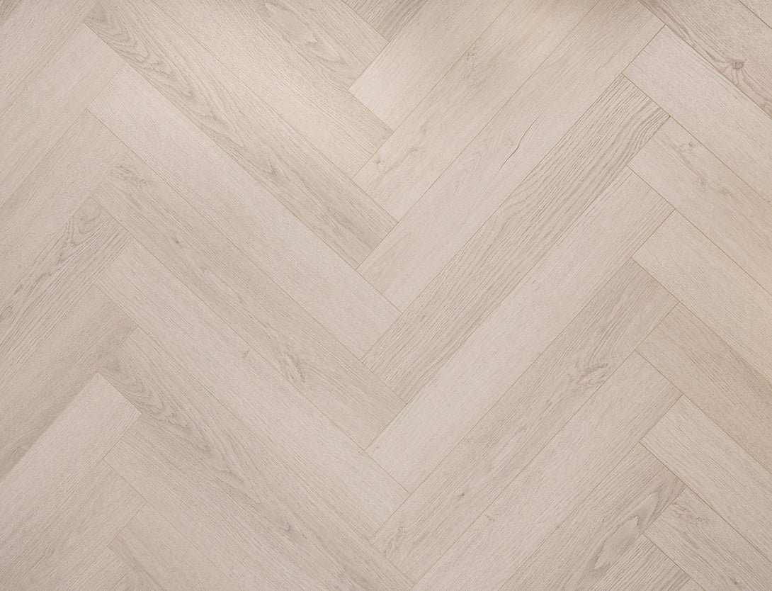 Pavilion Deluxe Herringbone Laminate Flooring - Pale Ash Oak