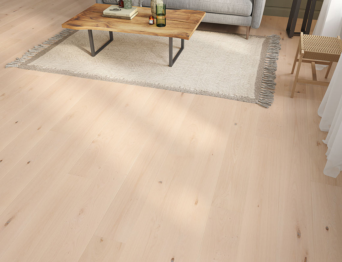 Belvedere Straight Plank Engineered Wood Flooring - Raw Oak
