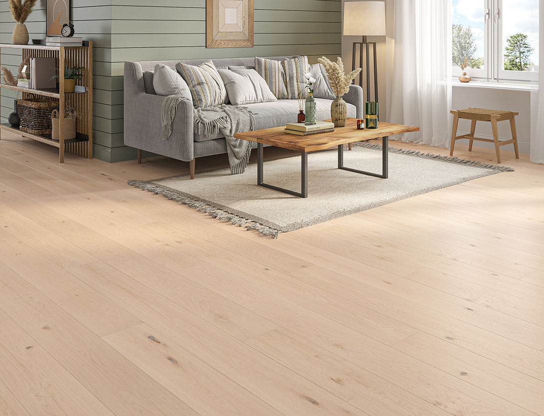 Belvedere Straight Plank Engineered Wood Flooring - Raw Oak