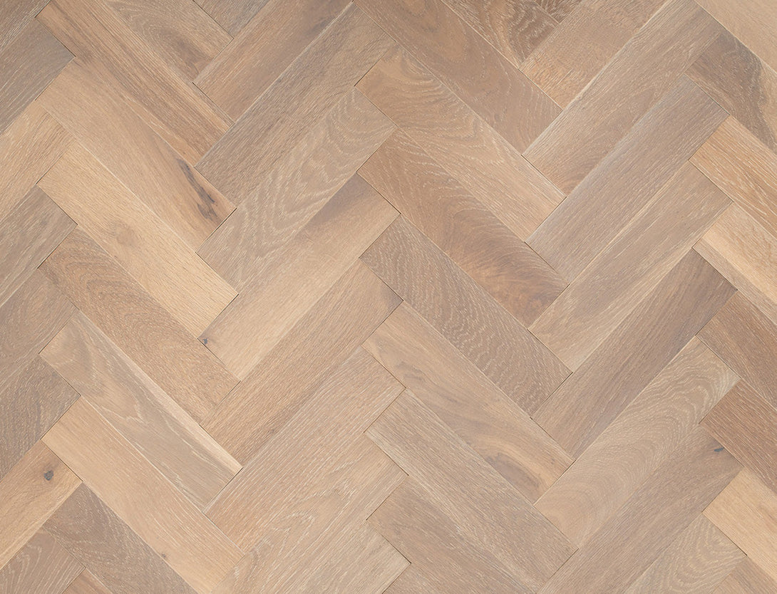 Belvedere Herringbone Engineered Wood Flooring - Smoked Slate Oak