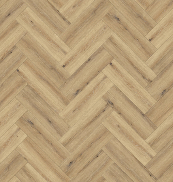 Urban Living Herringbone LVT Flooring - White Oak Parquet