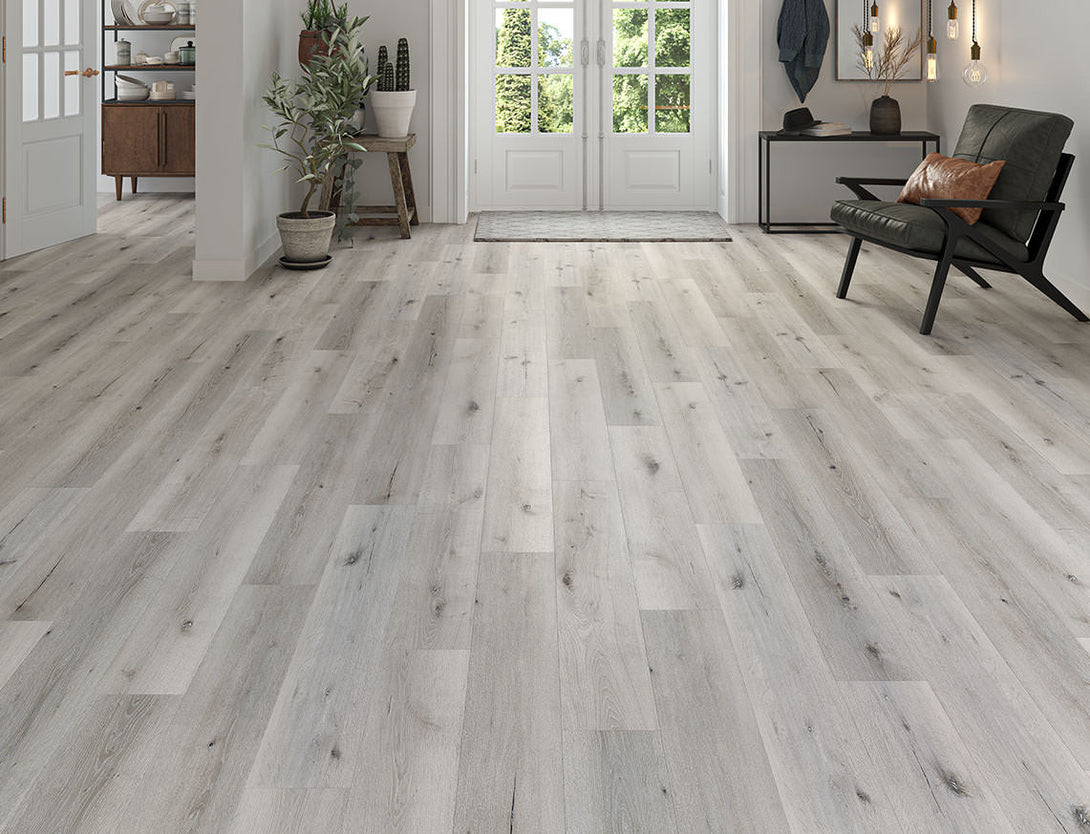 Arbor Straight Plank SPC LVT Flooring - Antique Silver Oak