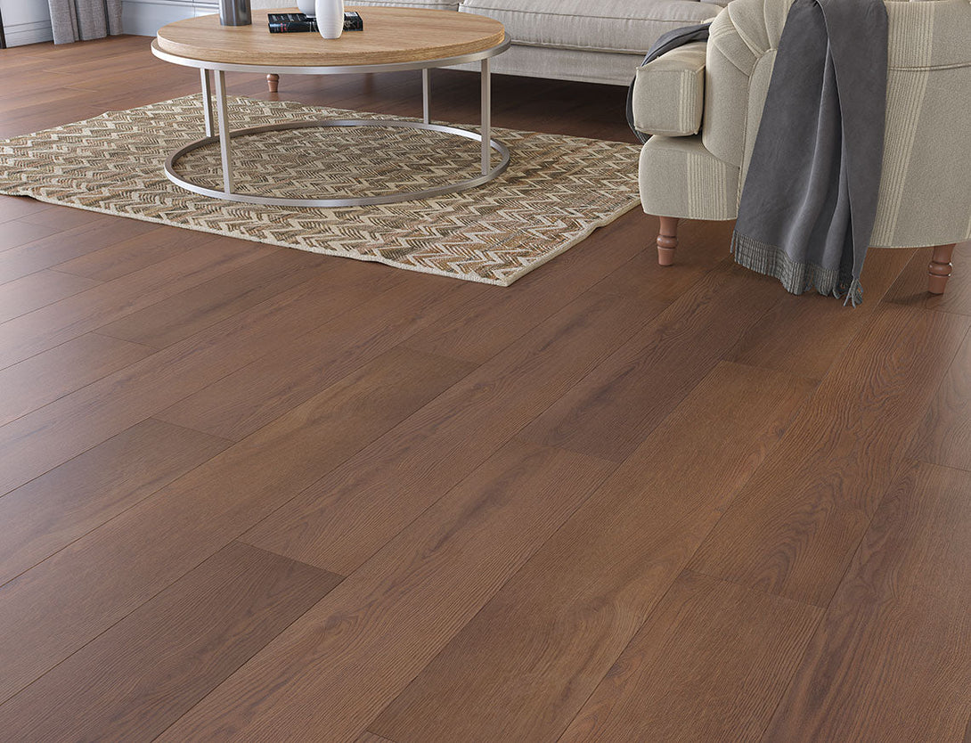 Pavilion Straight Plank Laminate Flooring - Cacao Oak