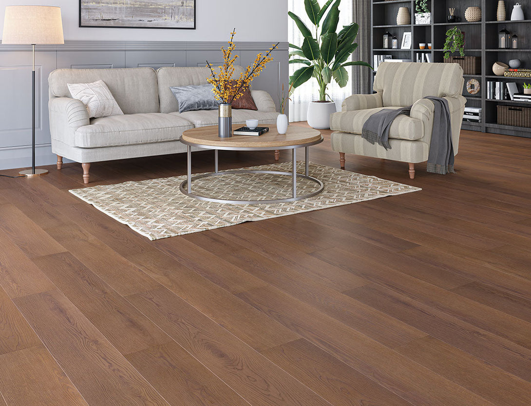Pavilion Straight Plank Laminate Flooring - Cacao Oak