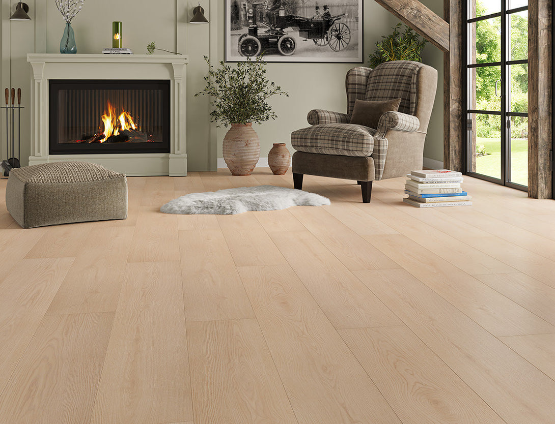 Pavilion Deluxe Straight Plank Laminate Flooring - Amber Honey Oak