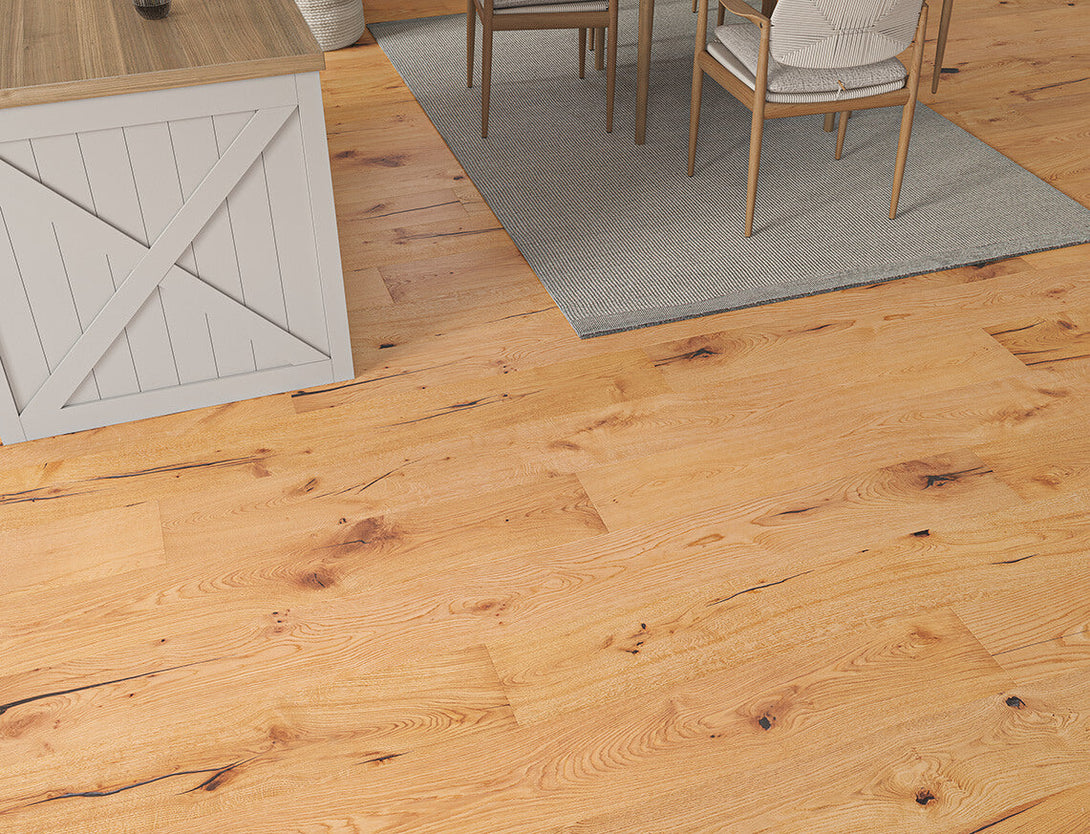 Belvedere Deluxe Straight Plank Engineered Wood Flooring - Antique Plank Oak