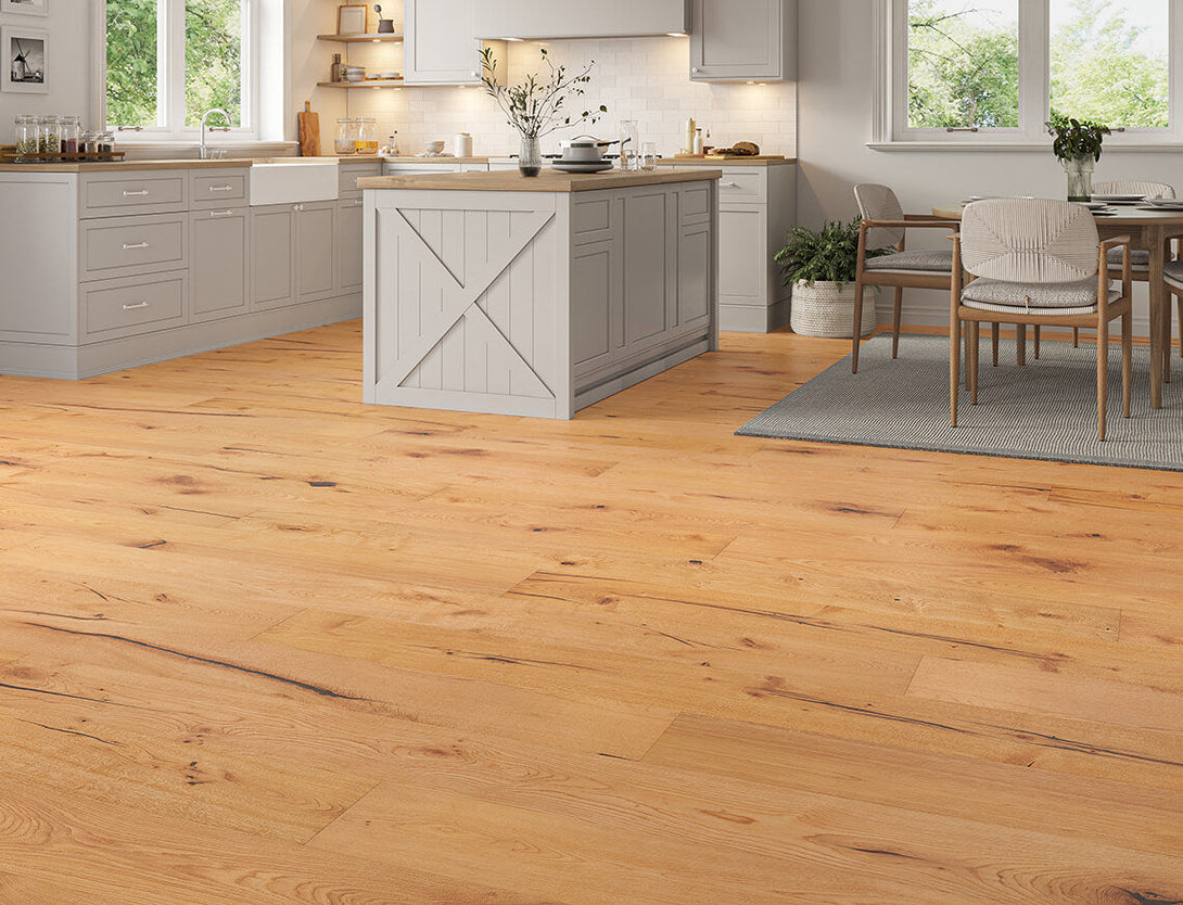 Belvedere Deluxe Straight Plank Engineered Wood Flooring - Antique Plank Oak